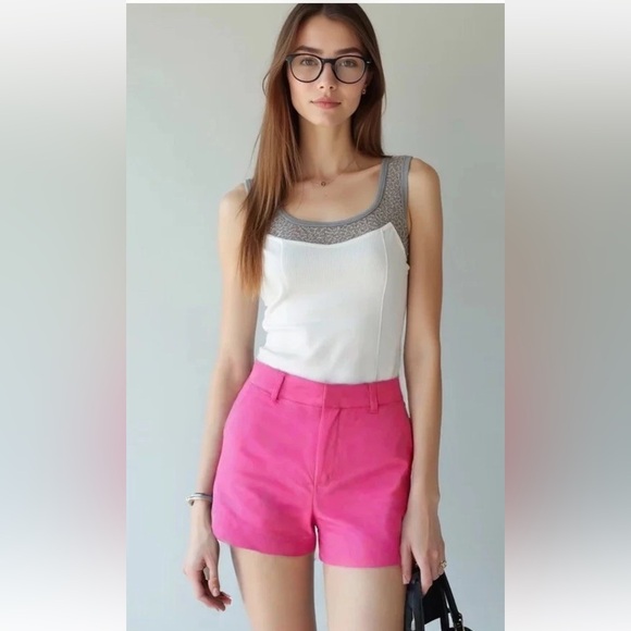 J CREW 3.5”Classic Chino Shorts-Neon Fuchsia-Women's Size 6 - Picture 1 of 9